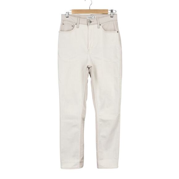 Abercrombie & Fitch Mixed Fabric 90 Slim Straight Ultra High Rise Curve Love 29 - Picture 2 of 9